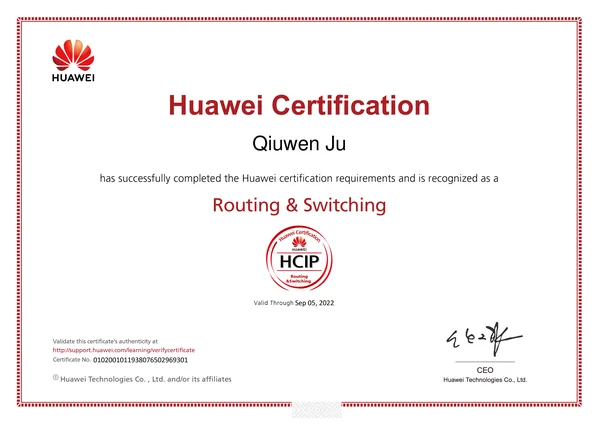 HCNP 证书：jqw
